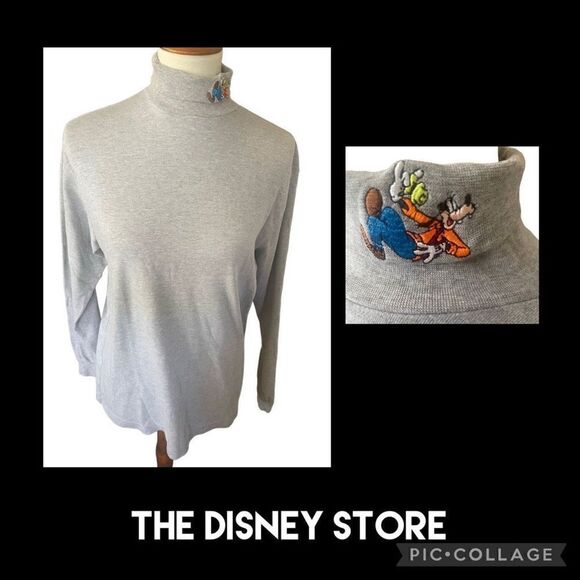 The Disney Store Gray Turtleneck with Goofy on Neck Size Small-EUC - Picture 1 of 10